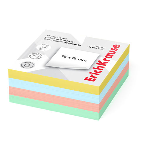 Picture of EK STICKY NOTES 75X75MM  ASSORTED